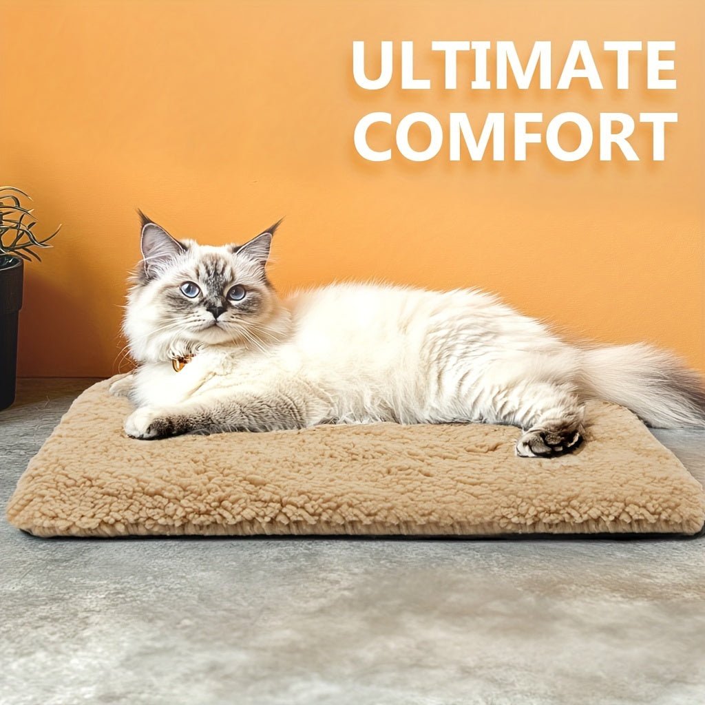 Cat Shop Boys - Super Soft Self Warming Small Medium Cat Dog Bed, Thermal Washable Anti - Slip Self Heating Pet Kennel Pad for Indoor Outdoor Sleeping