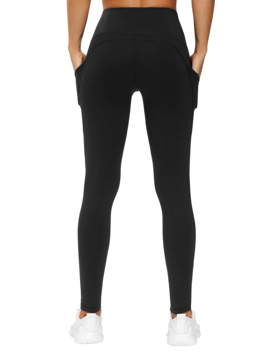 Cat Shop Boys - THE GYM PEOPLE Thick High Waist Yoga Pants with Pockets, Tummy Control Workout Running Yoga Leggings for Women (Large, Black)