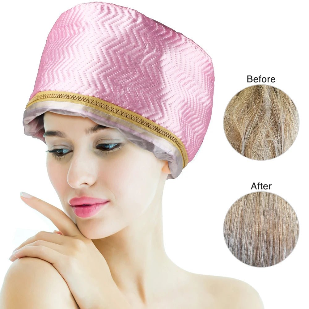 Cat Shop Boys - Thermal Treatment Hair Cap Heating Hair Steamer Nourishing Care Accessories Bonnets for Women Hair Dryer Home Spa Salon Styling