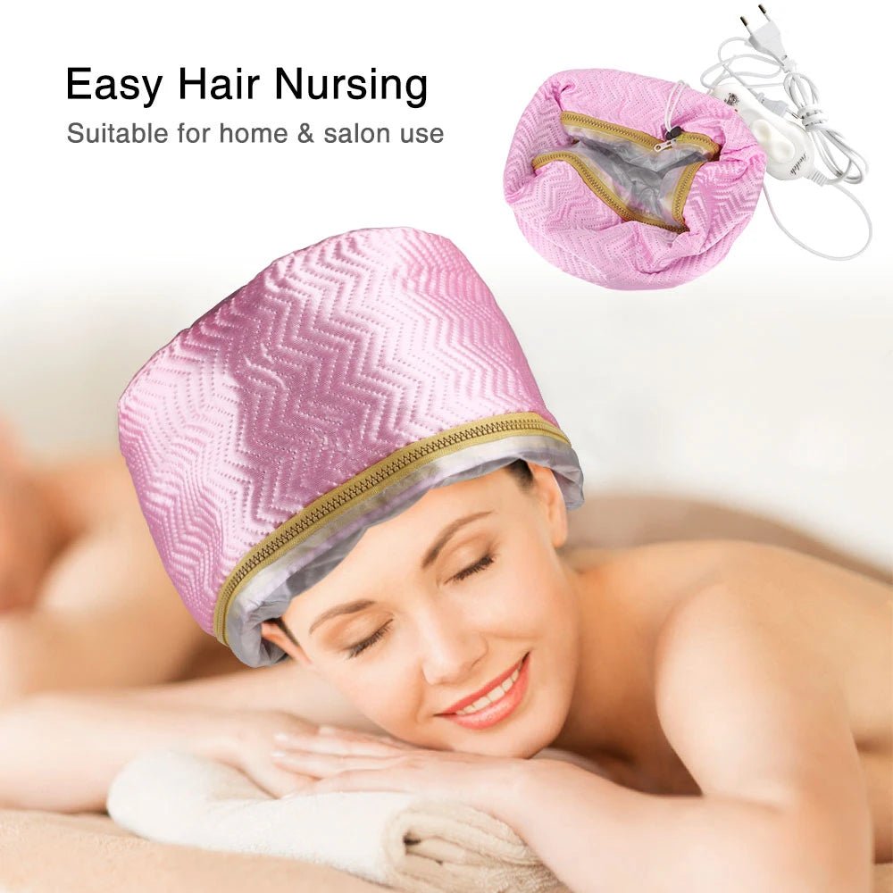 Cat Shop Boys - Thermal Treatment Hair Cap Heating Hair Steamer Nourishing Care Accessories Bonnets for Women Hair Dryer Home Spa Salon Styling