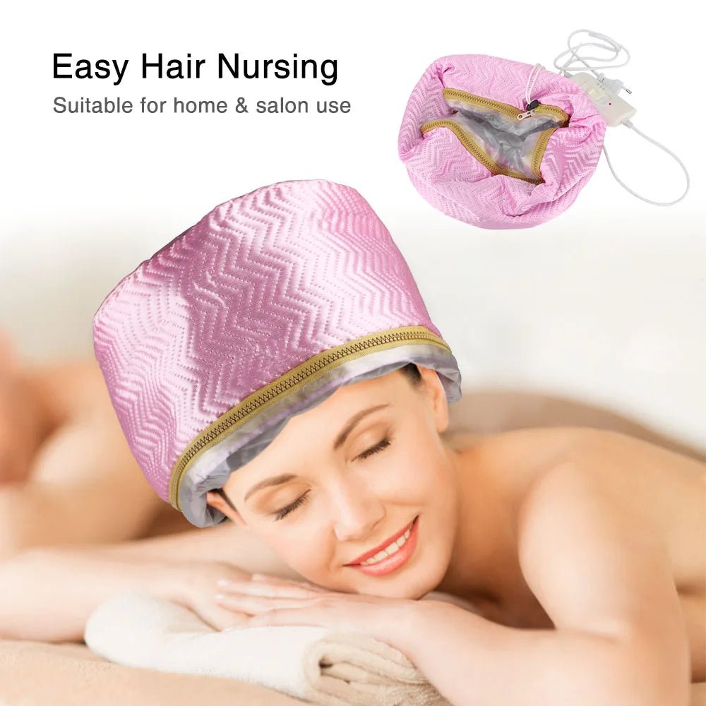 Cat Shop Boys - Thermal Treatment Hair Cap Heating Hair Steamer Nourishing Care Accessories Bonnets for Women Hair Dryer Home Spa Salon Styling