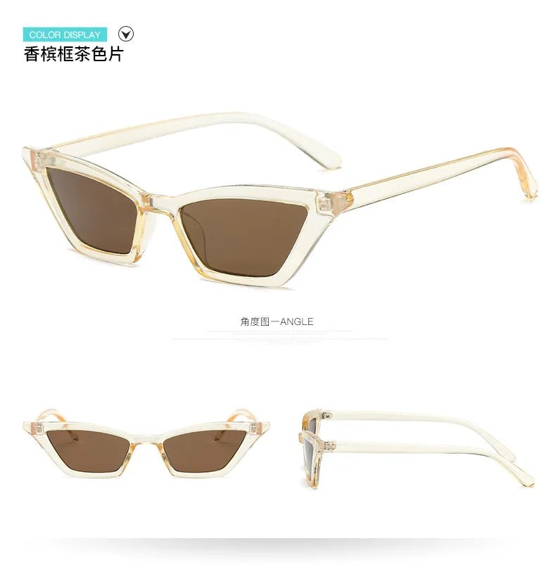 Cat Shop Boys - Top quality Women Small Frame Vintage Cat Eye Sunglasses UV400 Sun Shades Glasses Street Eyewear Trending Sunglasses Wholesale