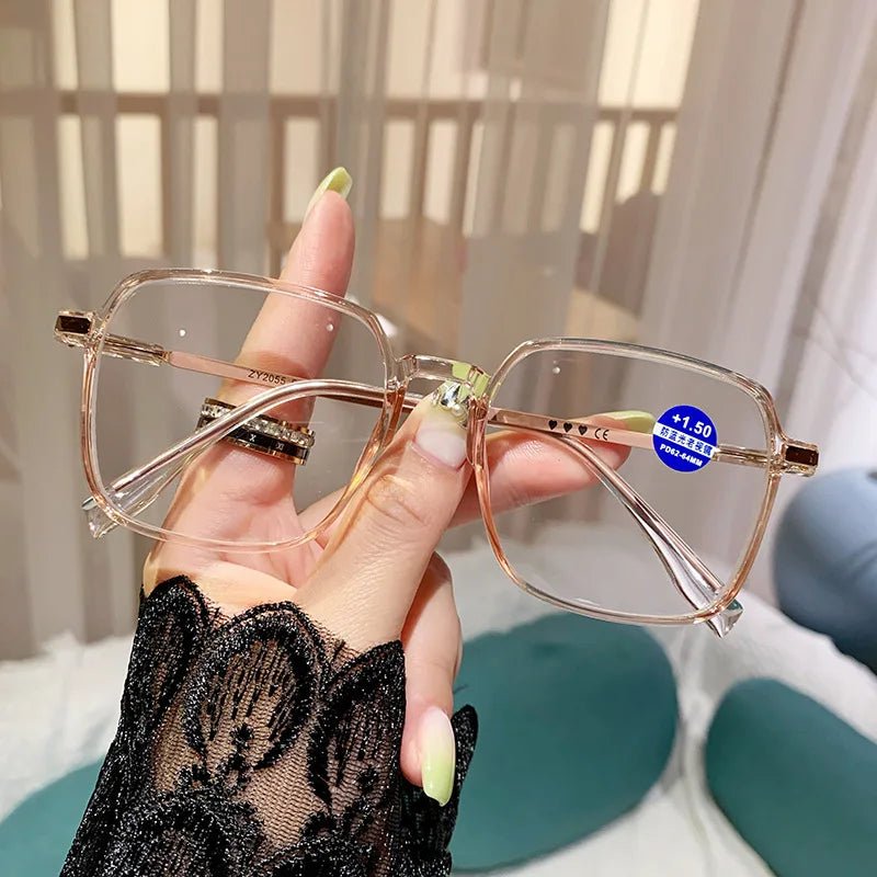 Cat Shop Boys - Trendy Fashionable Reading Glasses Women Anti Blue Light Presbyopia Eyewear High - definition Unisex Transparent Frame Eyeglasses