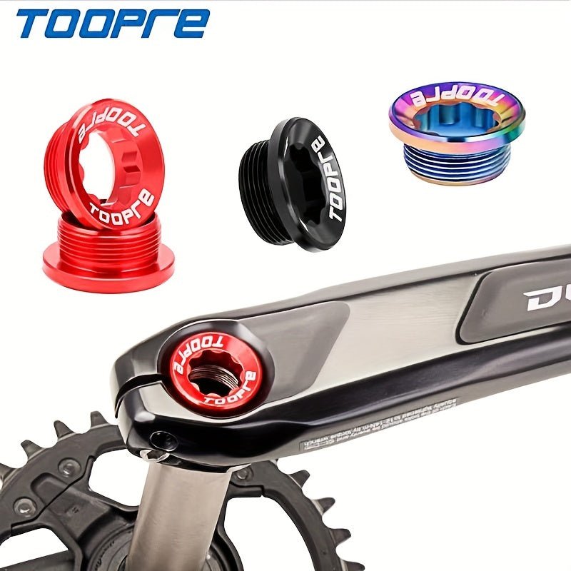 Cat Shop Boys - Upgrade Your Bike with TOOPRE's Colorful Aluminum Alloy Crank Cover Screw - Perfect for Repairing BB Central Axis Cranks!