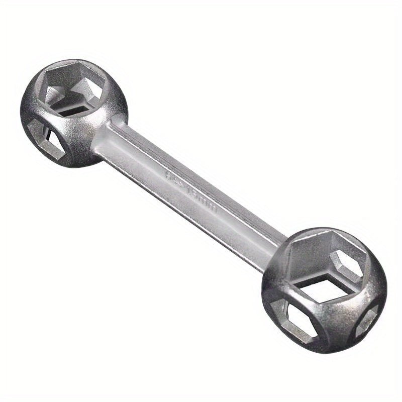 Cat Shop Boys - Versatile Bone - Shaped Hex Wrench for Bicycle Repair - Durable Zinc Alloy, Multi - Hole Design, Silvery