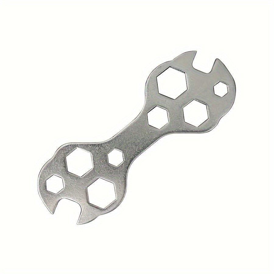 Cat Shop Boys - Versatile Bone - Shaped Hex Wrench for Bicycle Repair - Durable Zinc Alloy, Multi - Hole Design, Silvery