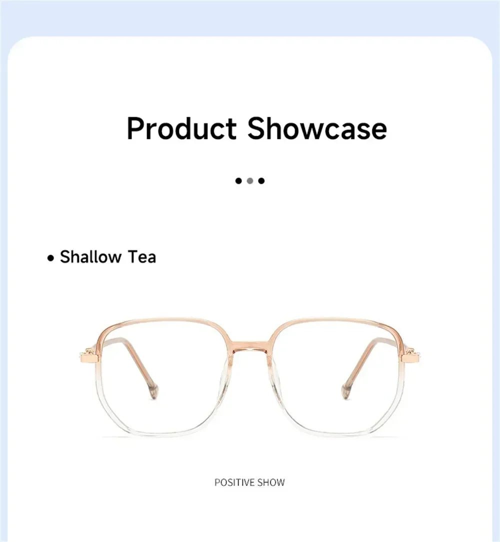 Cat Shop Boys - Vintage Square Metal Glitter Frame Reading Glasses Gafas Women Fashion Optical Eyewear Anti - blue Light Presbyopia Eyeglasses