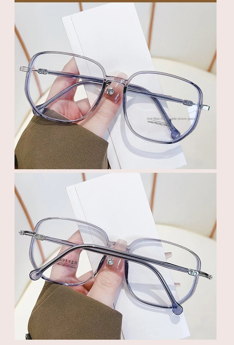 Cat Shop Boys - Vintage Square Metal Glitter Frame Reading Glasses Women Fashion Optical Eyewear Anti - blue Light Presbyopia Eyeglasses