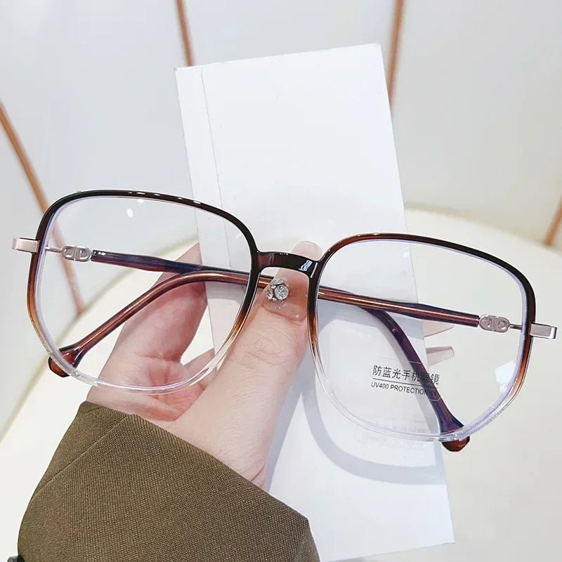 Cat Shop Boys - Vintage Square Metal Glitter Frame Reading Glasses Women Fashion Optical Eyewear Anti - blue Light Presbyopia Eyeglasses