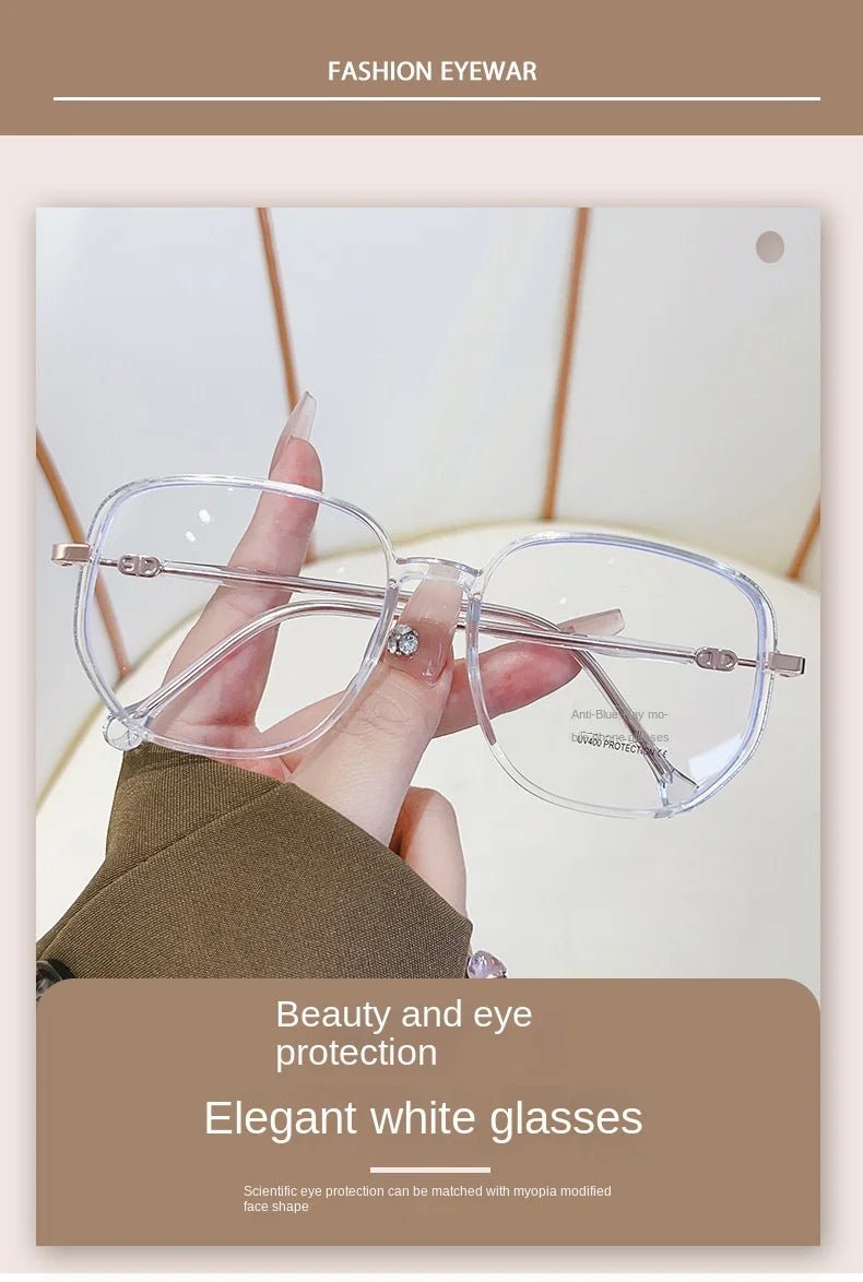 Cat Shop Boys - Vintage Square Metal Glitter Frame Reading Glasses Women Fashion Optical Eyewear Anti - blue Light Presbyopia Eyeglasses