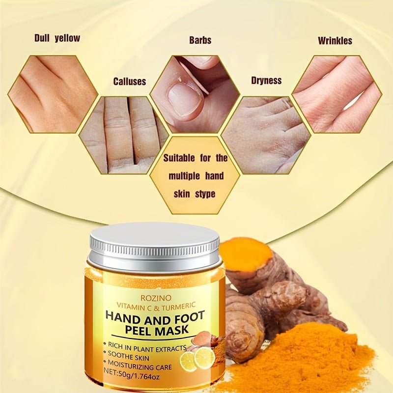 Cat Shop Boys - Vitamin C Turmeric Hand Mask, 50g - Moisturizing and Hydrating, Alcohol - Free, Fragrance - Free, with Hyaluronic Acid for Smooth, Soft Skin