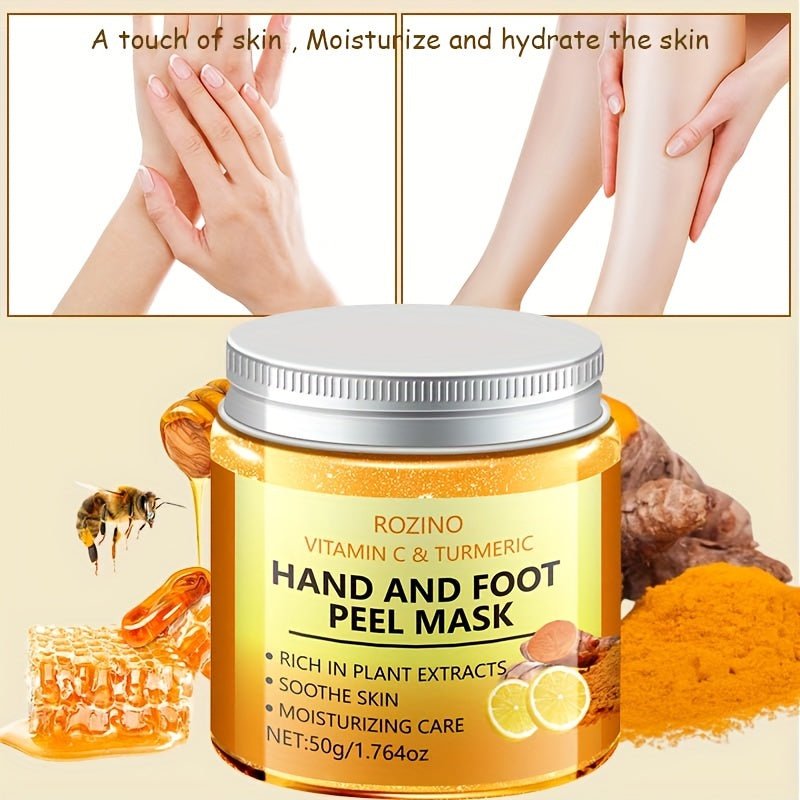 Cat Shop Boys - Vitamin C Turmeric Hand Mask, 50g - Moisturizing and Hydrating, Alcohol - Free, Fragrance - Free, with Hyaluronic Acid for Smooth, Soft Skin