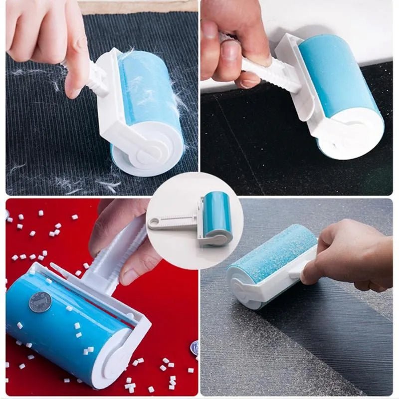 Cat Shop Boys - Washable Clothes Hair Sticky Roller Reusable Portable Home Clean Pet Hair Remover Sticky Roller Carpet Bed Sofa Dust Collector