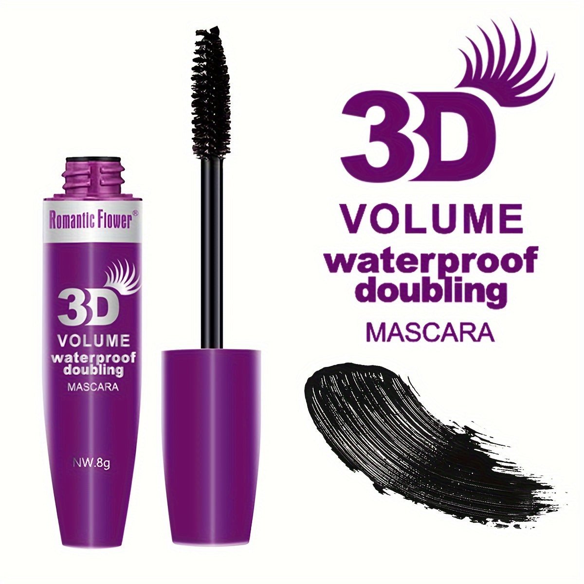 Cat Shop Boys - Waterproof 3D Black Mascara - Long - Lasting, Smudge - Proof & Moisturizing for Natural Curl & Thick Lashes