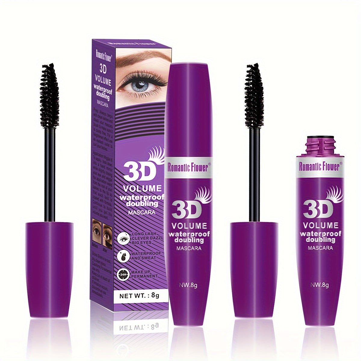 Cat Shop Boys - Waterproof 3D Black Mascara - Long - Lasting, Smudge - Proof & Moisturizing for Natural Curl & Thick Lashes