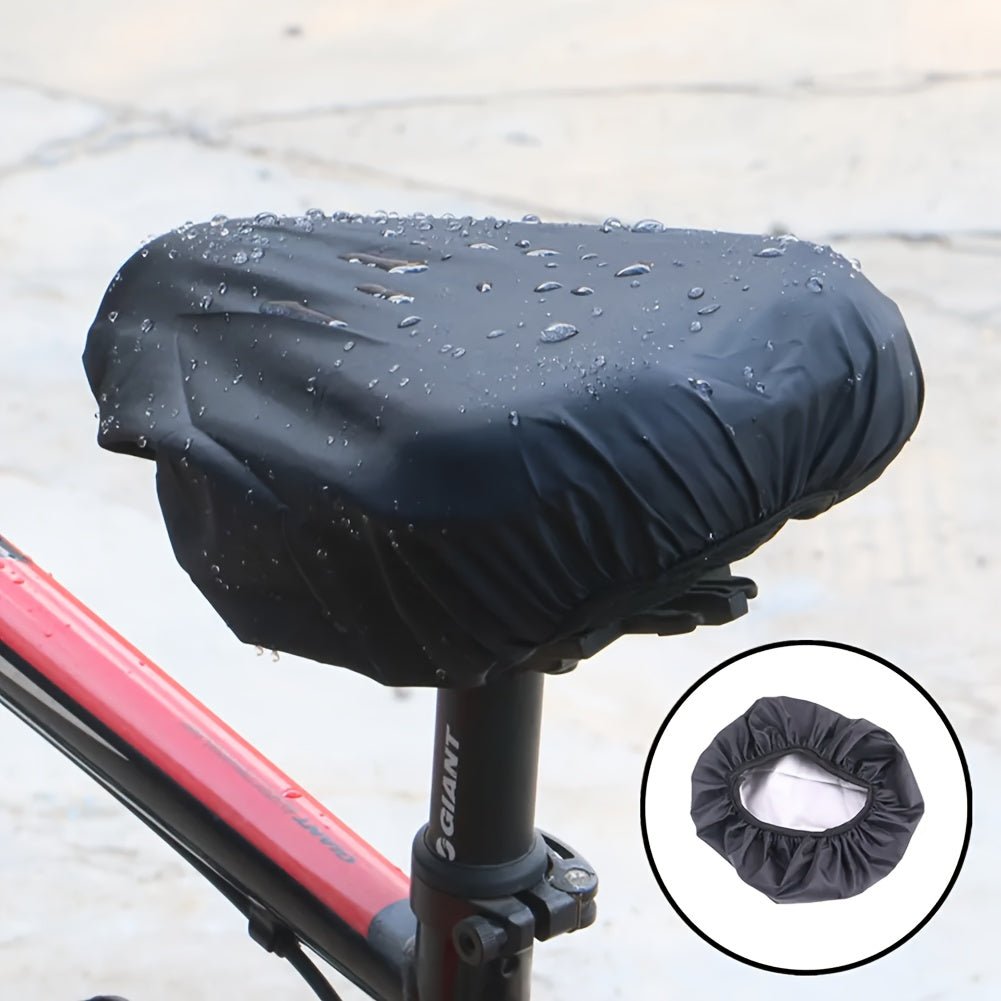 Cat Shop Boys - Waterproof Bike Seat Rain Cover - Durable PVC, UV Protection, Fits Most Saddles, Black - Ideal for Mountain, Road, and Youngsters' Bikes, Outdoor Covers Waterproof