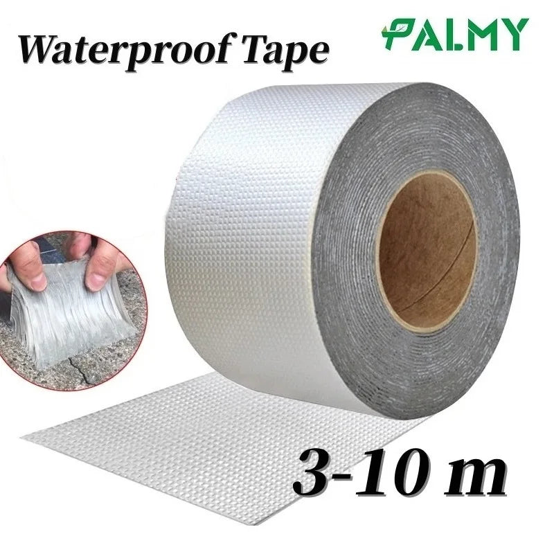 Cat Shop Boys - Waterproof Tape High Temperature Resistance Aluminum Foil Thicken Butyl Tape Wall Pool Roof Crack Duct Repair Sealed Self Tape