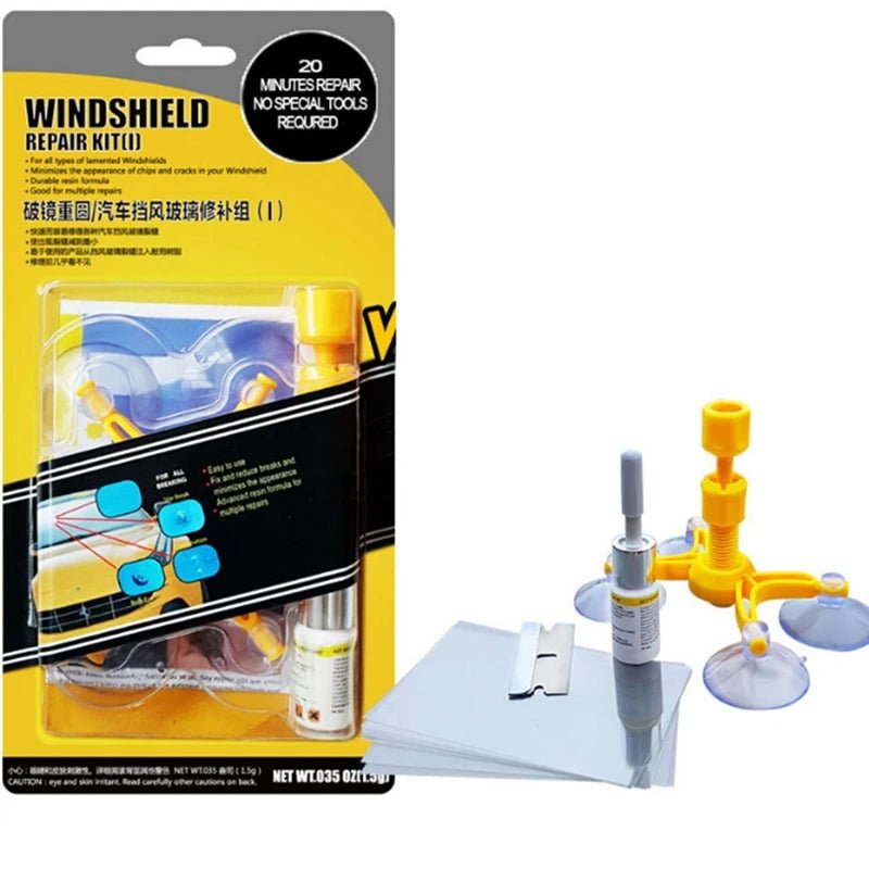 Cat Shop Boys - Windshield Repair Kit Quick Fix Car Cracked Glass Windscreen Resin Sealer DIY Auto Window Screen Polishing