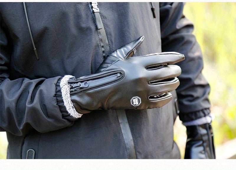 Cat Shop Boys - Winter Men Women Cycling Bike Gloves Full Finger Warm Fleece Cold Snow Gloves Windproof Anti - slip Touch Screen Ski Outdoor Sports Gloves