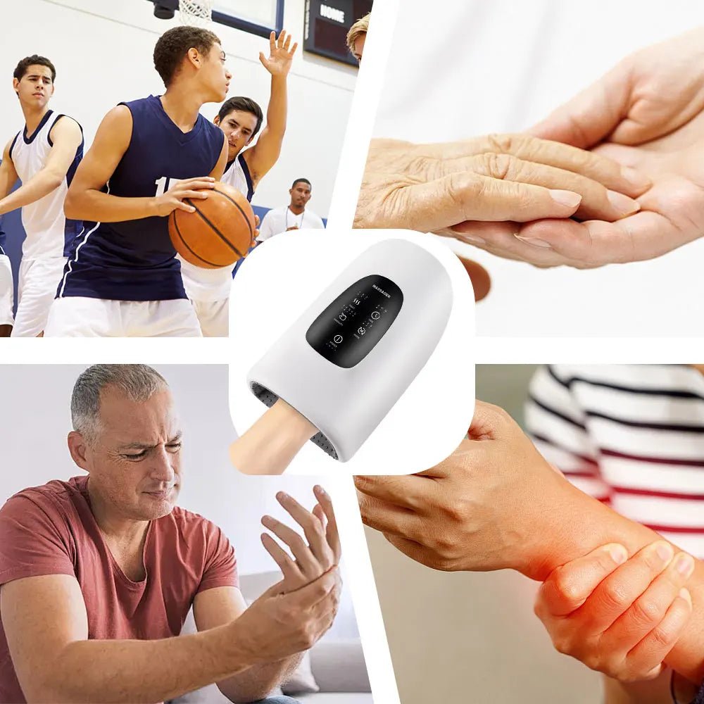 Cat Shop Boys - Wireless Electric Hand Massager Air Compression Hot Compress Palm Acupoint Massager Finger Arthritis Numbness Muscle Relaxation