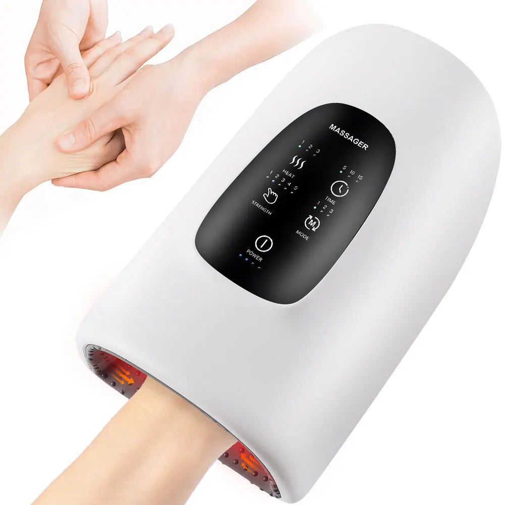 Cat Shop Boys - Wireless Electric Hand Massager Air Compression Hot Compress Palm Acupoint Massager Finger Arthritis Numbness Muscle Relaxation