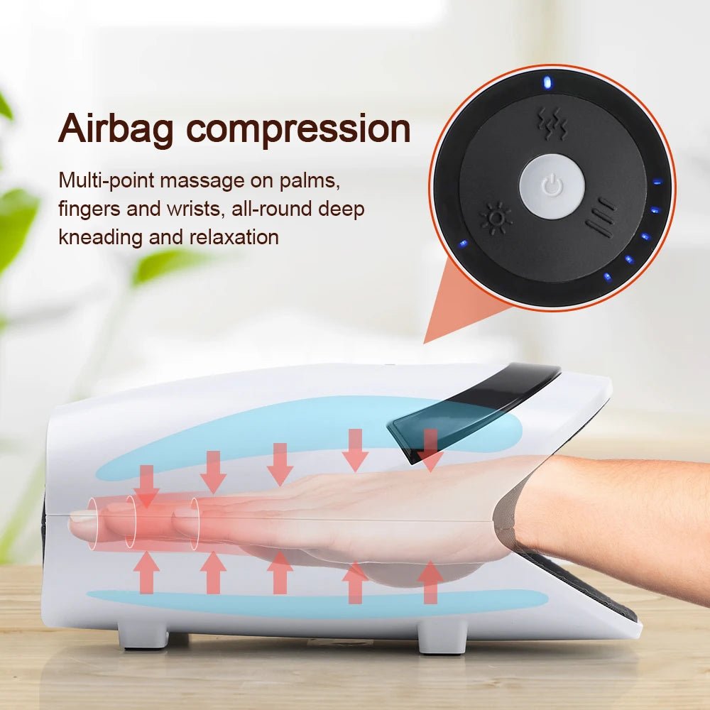 Cat Shop Boys - Wireless Electric Hand Massager Air Compression Hot Compress Palm Acupoint Massager Finger Arthritis Numbness Muscle Relaxation