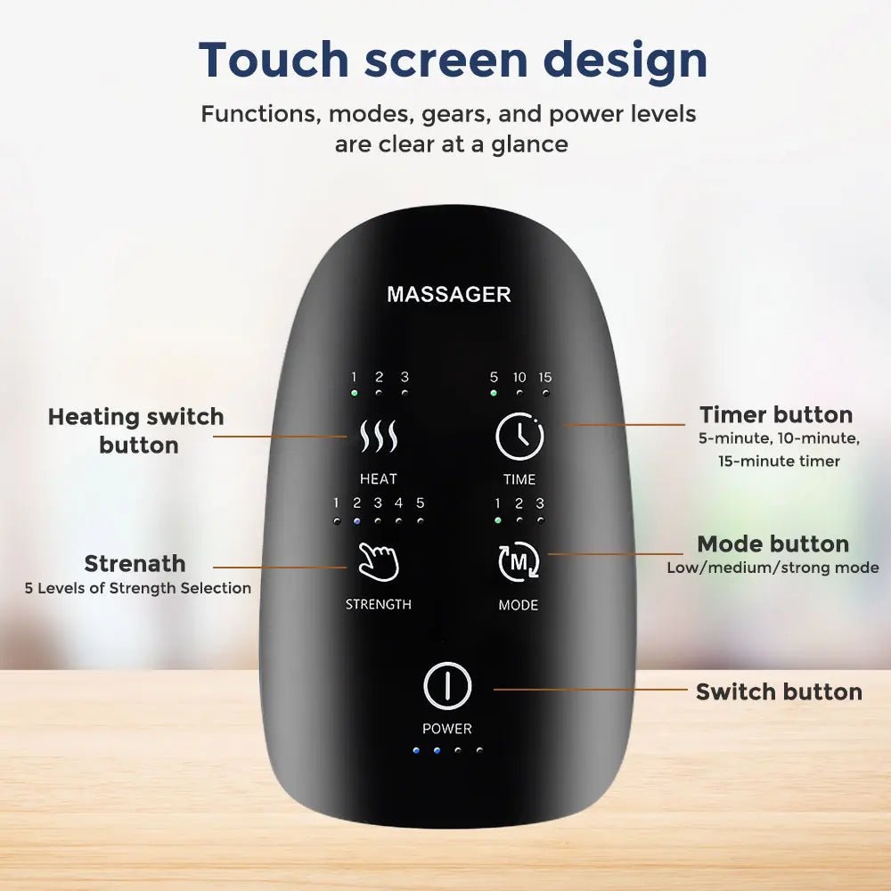 Cat Shop Boys - Wireless Electric Hand Massager Air Compression Hot Compress Palm Acupoint Massager Finger Arthritis Numbness Muscle Relaxation