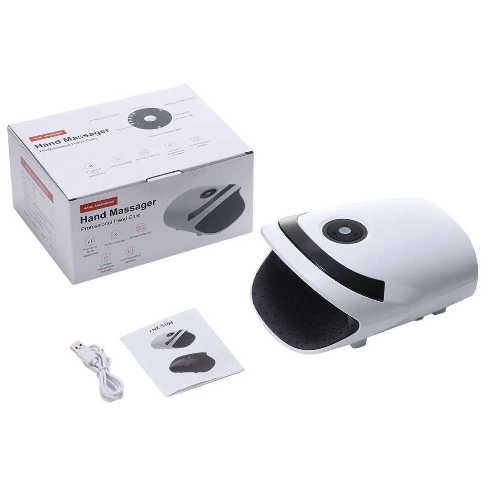 Cat Shop Boys - Wireless Electric Hand Massager Air Compression Hot Compress Palm Acupoint Massager Finger Arthritis Numbness Muscle Relaxation