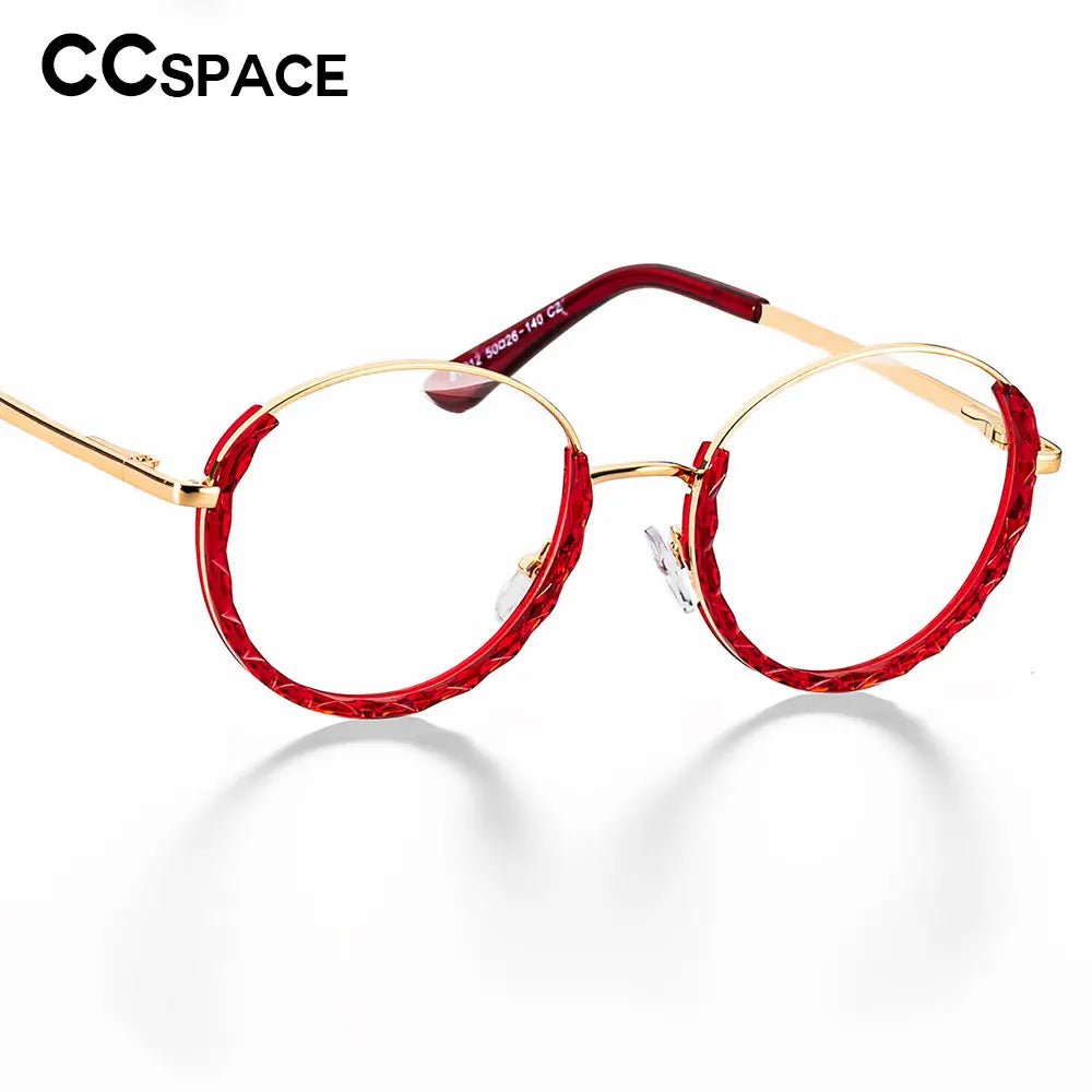 Cat Shop Boys - Women Anti Blue Light Round Eyewear Transparent Computer Glasses Blocking Glasses Half Frame Optical Spectacle Eyeglass R51012