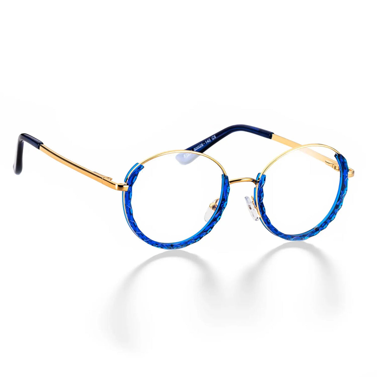 Cat Shop Boys - Women Anti Blue Light Round Eyewear Transparent Computer Glasses Blocking Glasses Half Frame Optical Spectacle Eyeglass R51012