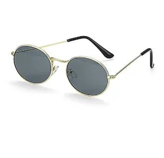 Cat Shop Boys - Women Steampunk Oval Sunglasses Gold Silver Small Frame Retro Sex Round Sunglasses 400UV Gradient Mirror Glasses Driver Goggles