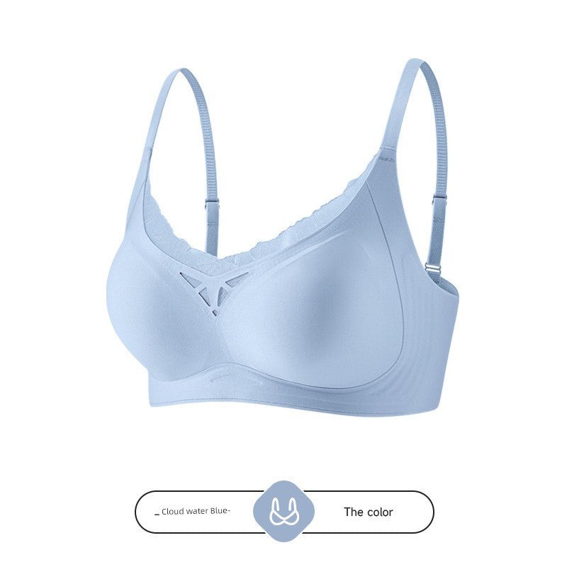 Cat Shop Boys - Women's Internet Celebrity Lightweight Breathable Semi - Fixed Bra, Water Drop Cup - Style Seamless Soft Support Intimates