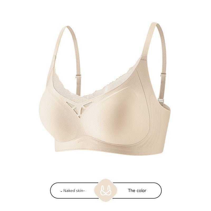 Cat Shop Boys - Women's Internet Celebrity Lightweight Breathable Semi - Fixed Bra, Water Drop Cup - Style Seamless Soft Support Intimates