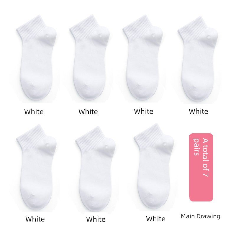 Cat Shop Boys - Women's Socks Spring and Autumn Pure Color Socks