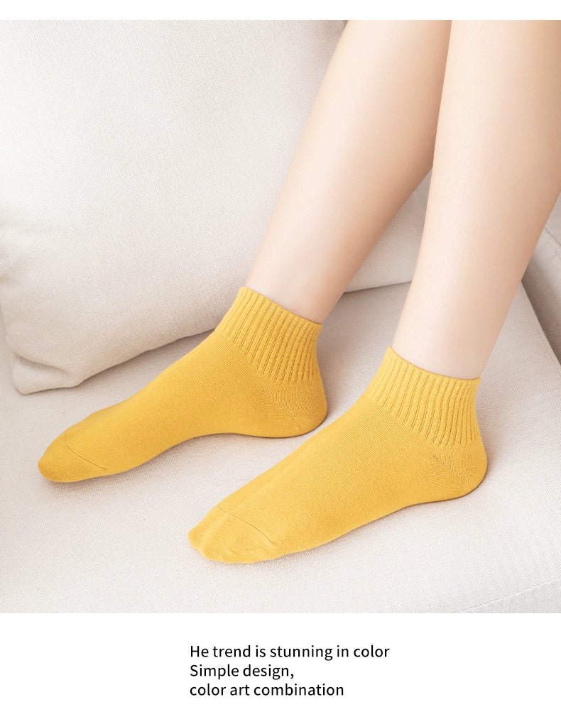 Cat Shop Boys - Women's Socks Spring and Autumn Pure Color Socks