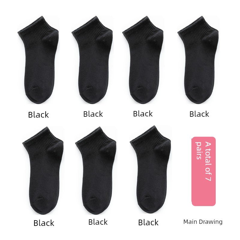 Cat Shop Boys - Women's Socks Spring and Autumn Pure Color Socks