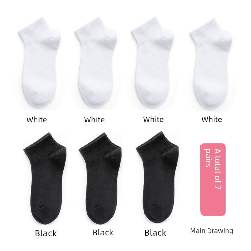 Cat Shop Boys - Women's Socks Spring and Autumn Pure Color Socks