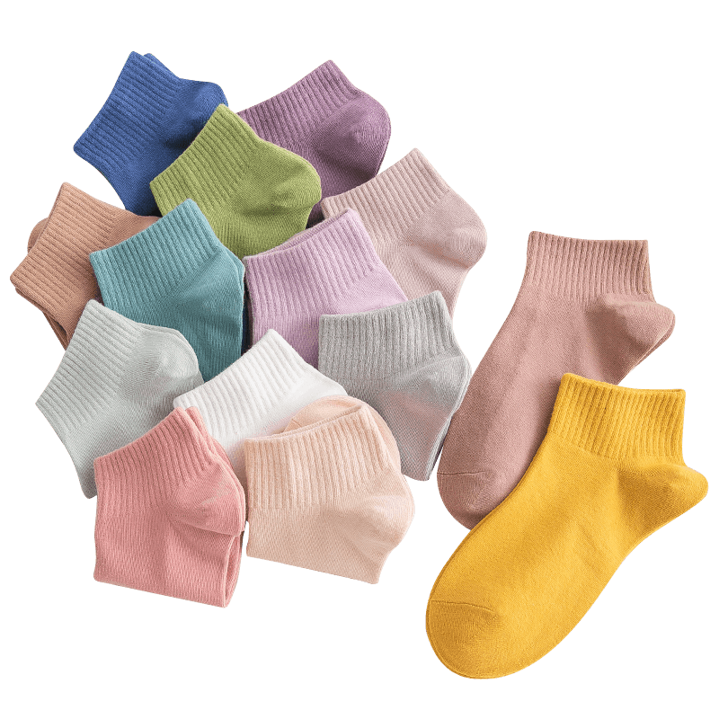 Cat Shop Boys - Women's Socks Spring and Autumn Pure Color Socks