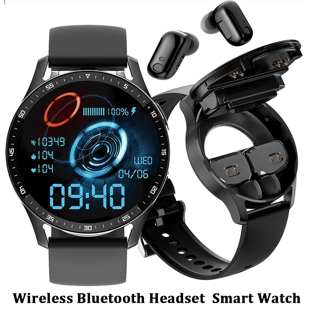 Cat Shop Boys - X7 2 in 1 Smart Watch With Earbuds Smartwatch TWS Bluetooth Earphone Heart Rate Blood Pressure Monitor Sport Watch Fitness Watch