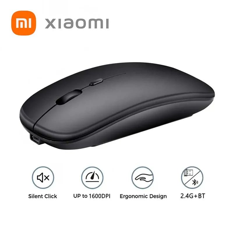 Cat Shop Boys - Xiaomi 2.4GHz Bluetooth Mouse Wireless USB Rechargeable Silence Ergonomics Double Model Mini Portable DPI Readjustable Keyboards