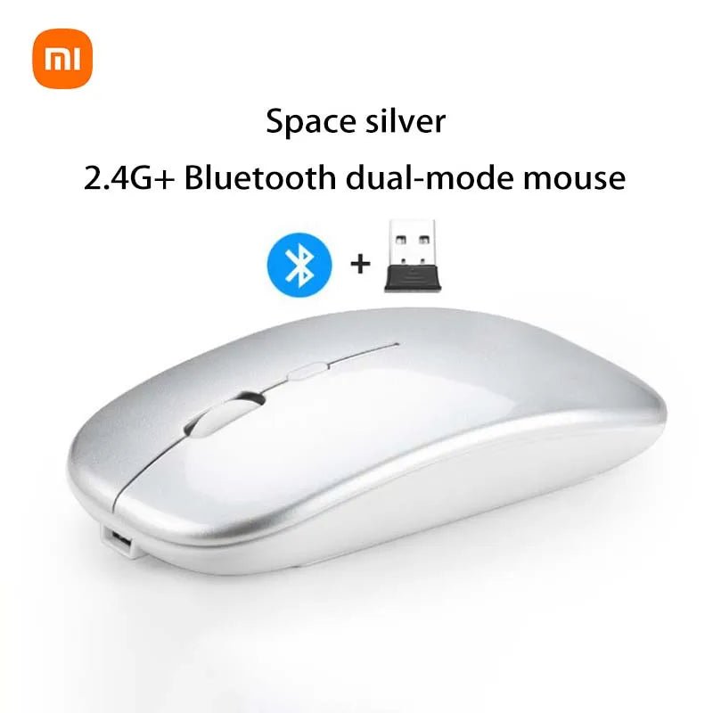 Cat Shop Boys - Xiaomi 2.4GHz Bluetooth Mouse Wireless USB Rechargeable Silence Ergonomics Double Model Mini Portable DPI Readjustable Keyboards