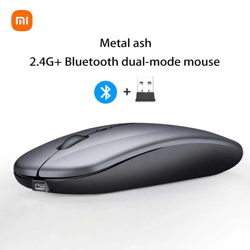 Cat Shop Boys - Xiaomi 2.4GHz Bluetooth Mouse Wireless USB Rechargeable Silence Ergonomics Double Model Mini Portable DPI Readjustable Keyboards