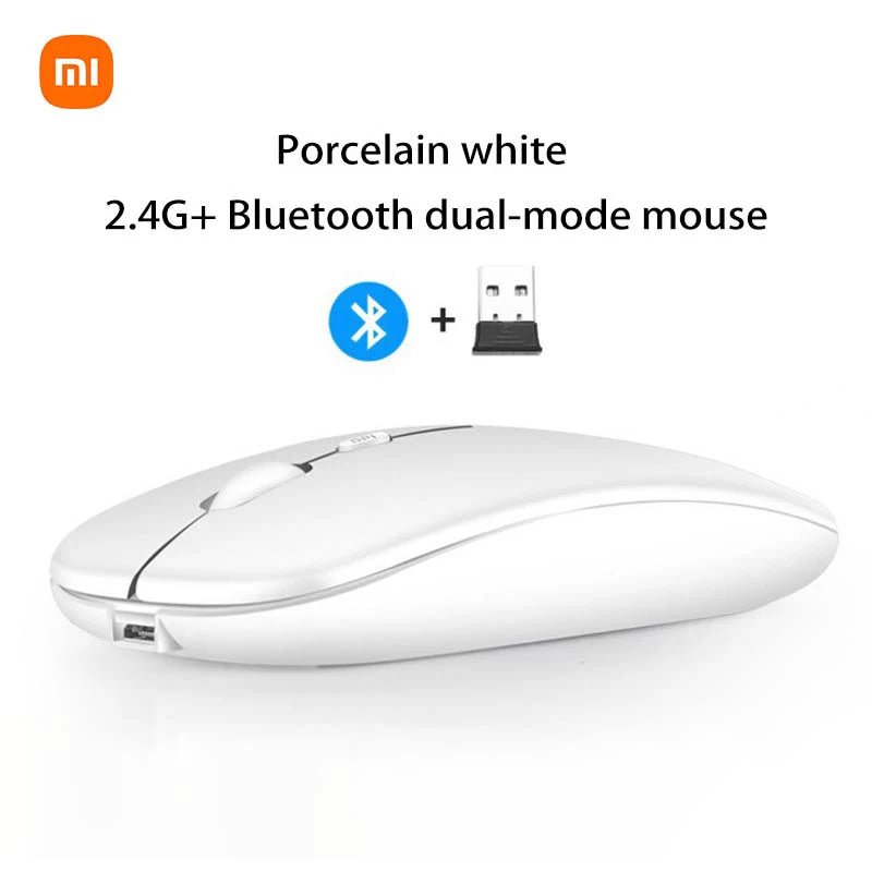 Cat Shop Boys - Xiaomi 2.4GHz Bluetooth Mouse Wireless USB Rechargeable Silence Ergonomics Double Model Mini Portable DPI Readjustable Keyboards