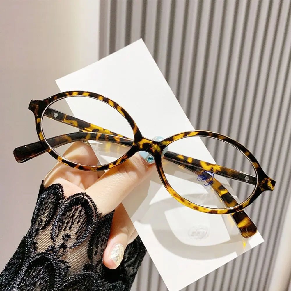 Cat Shop Boys - Y2K Retro Oval Frame Glasses Women Female Sweet Cool Eyewear Trend Reading Computer Anti Blue Light Eyeglasses