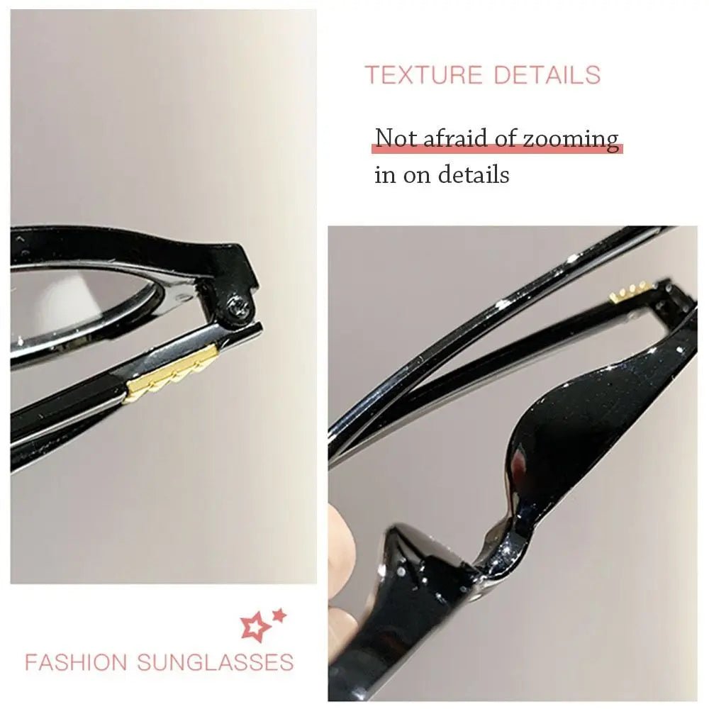 Cat Shop Boys - Y2K Retro Oval Frame Glasses Women Female Sweet Cool Eyewear Trend Reading Computer Anti Blue Light Eyeglasses