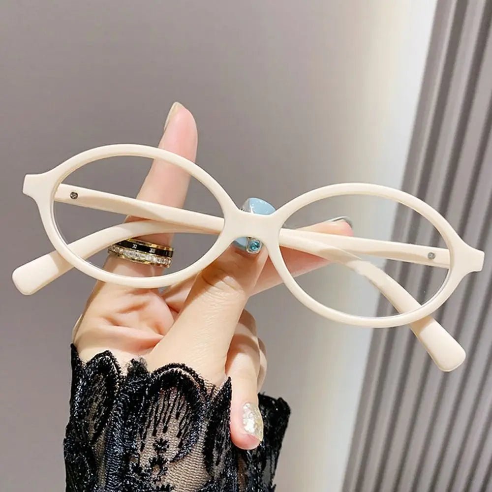 Cat Shop Boys - Y2K Retro Oval Frame Glasses Women Female Sweet Cool Eyewear Trend Reading Computer Anti Blue Light Eyeglasses