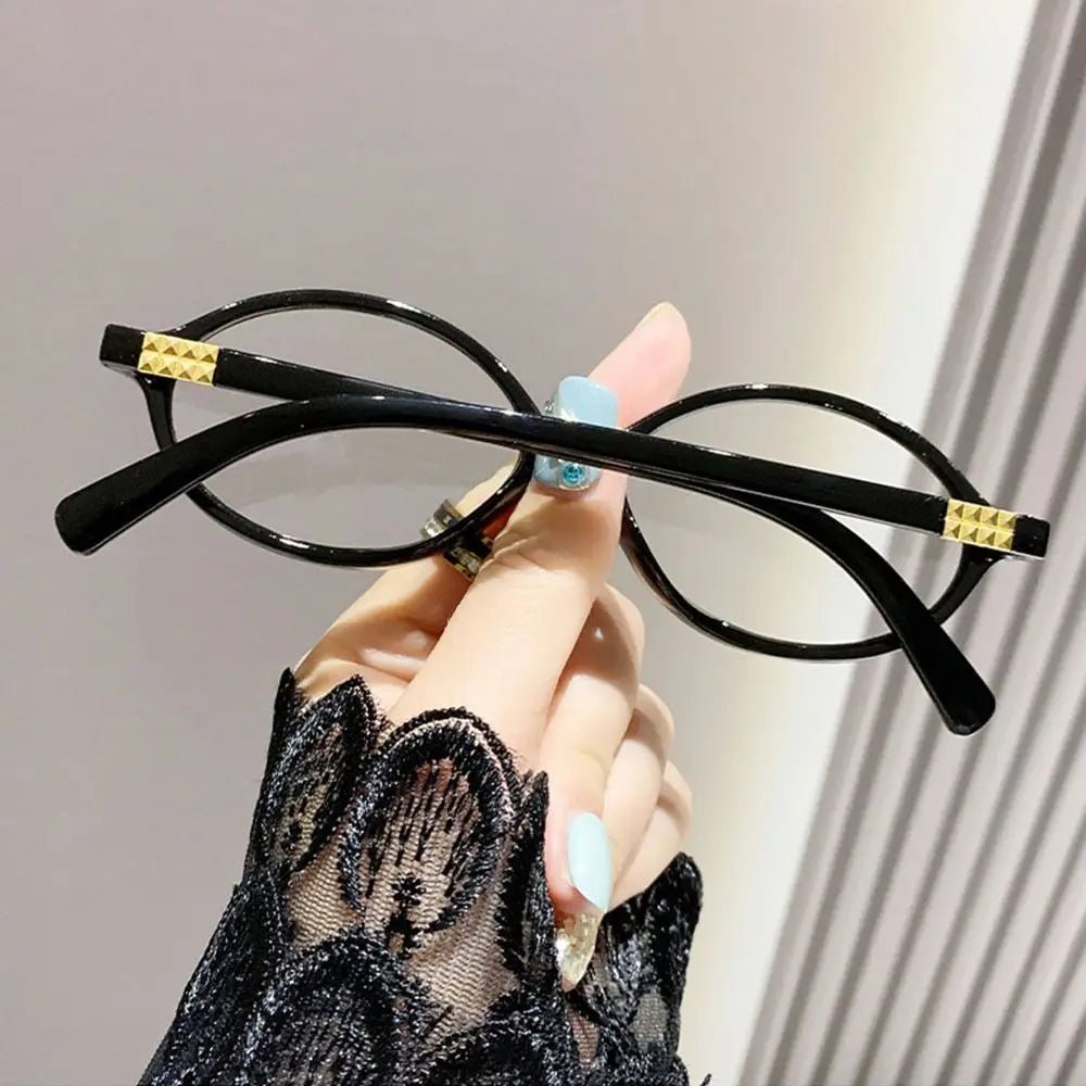 Cat Shop Boys - Y2K Retro Oval Frame Glasses Women Female Sweet Cool Eyewear Trend Reading Computer Anti Blue Light Eyeglasses