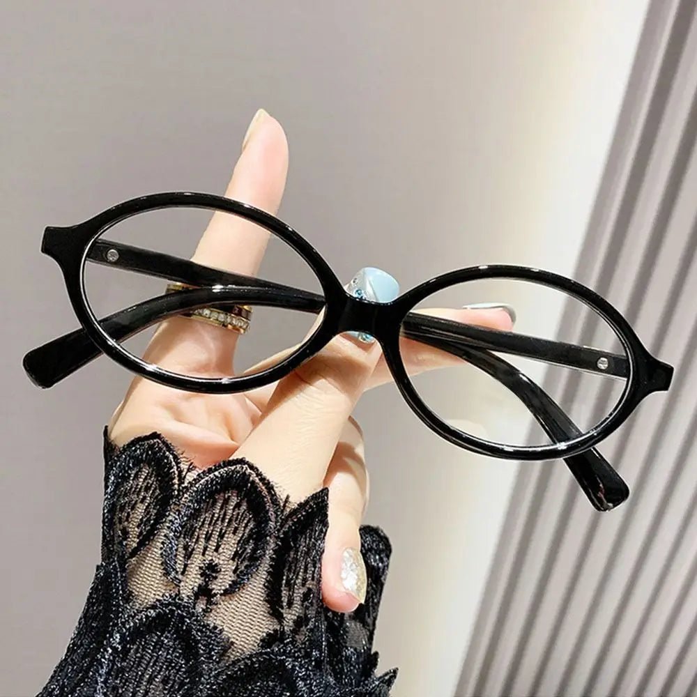 Cat Shop Boys - Y2K Retro Oval Frame Glasses Women Female Sweet Cool Eyewear Trend Reading Computer Anti Blue Light Eyeglasses