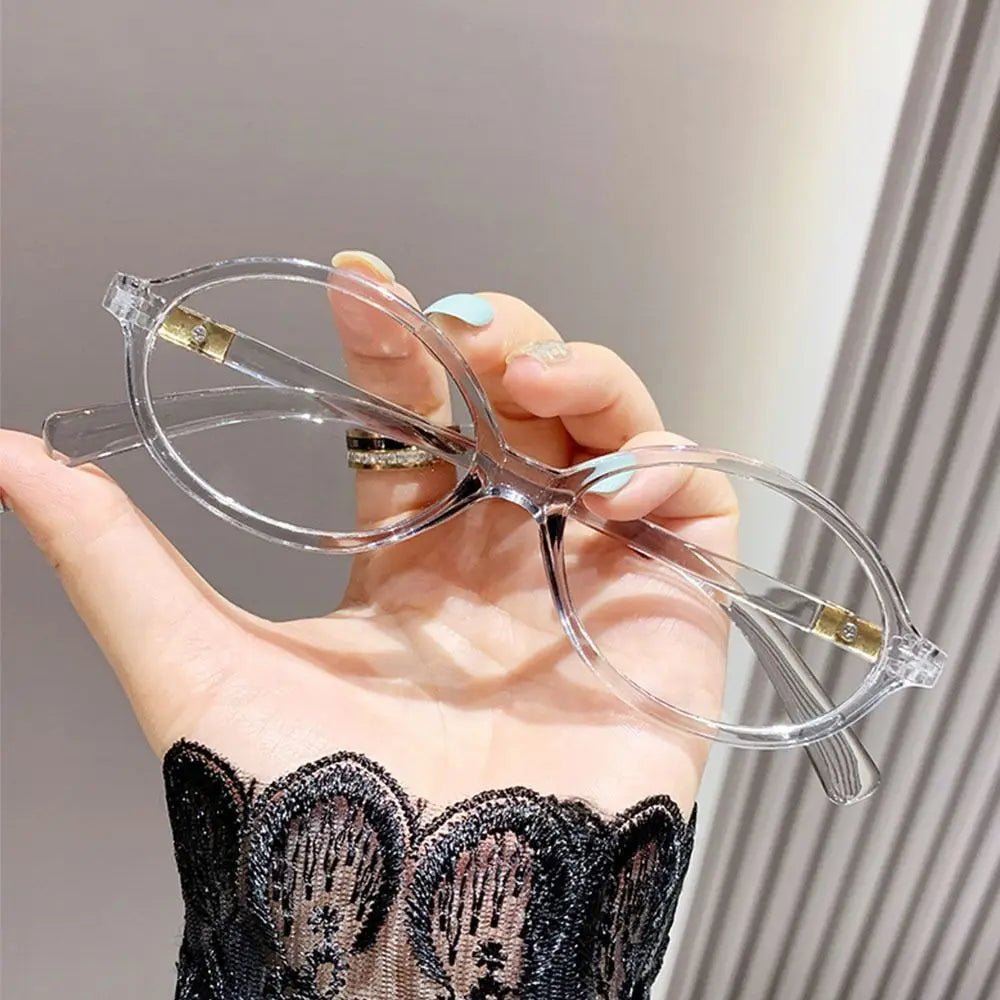 Cat Shop Boys - Y2K Retro Oval Frame Glasses Women Female Sweet Cool Eyewear Trend Reading Computer Anti Blue Light Eyeglasses