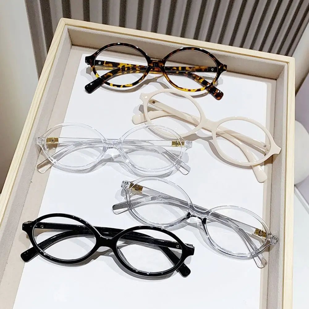 Cat Shop Boys - Y2K Retro Oval Frame Glasses Women Female Sweet Cool Eyewear Trend Reading Computer Anti Blue Light Eyeglasses